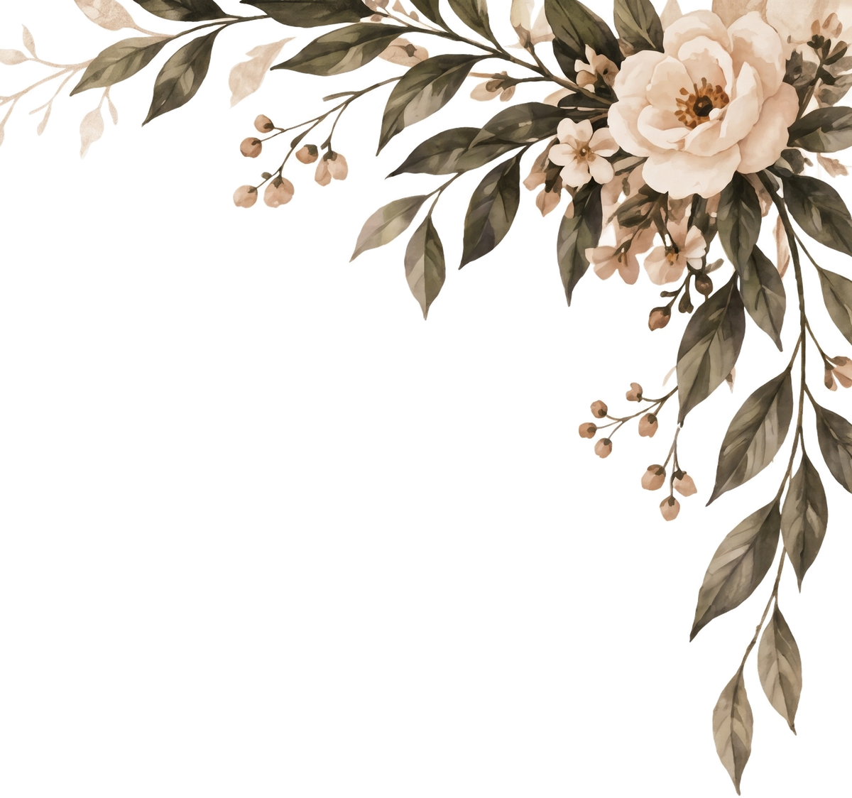 Decoración floral superior derecha