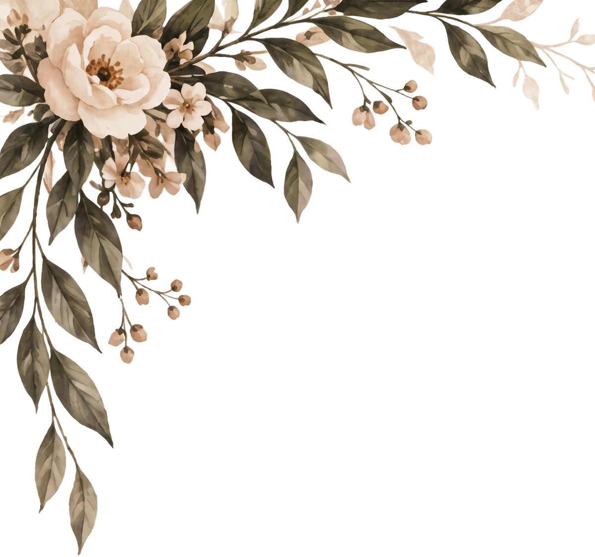 Decoración floral superior izquierda